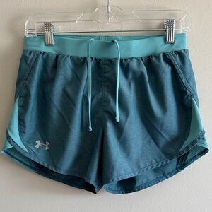 Under Armour HeatGear Teal Running Shorts Small